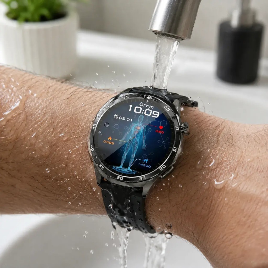 Orvyn vodootporan smartwatch pod tekućom vodom
